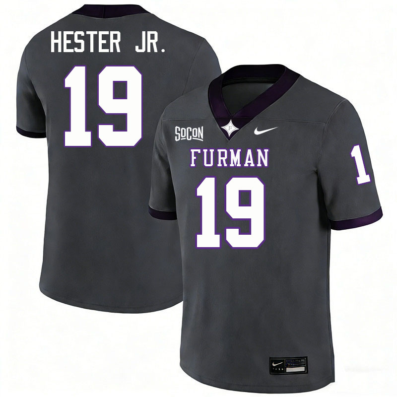 Furman Paladins #19 Devin Hester Jr. College Football Jerseys,Uniforms-Grey